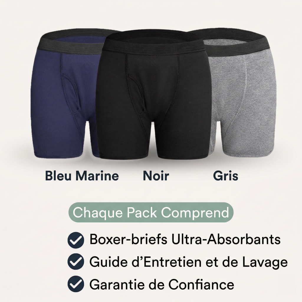 Boxer Serenis™️ Sous-vêtement absorbant discret contre les fuites urinaires