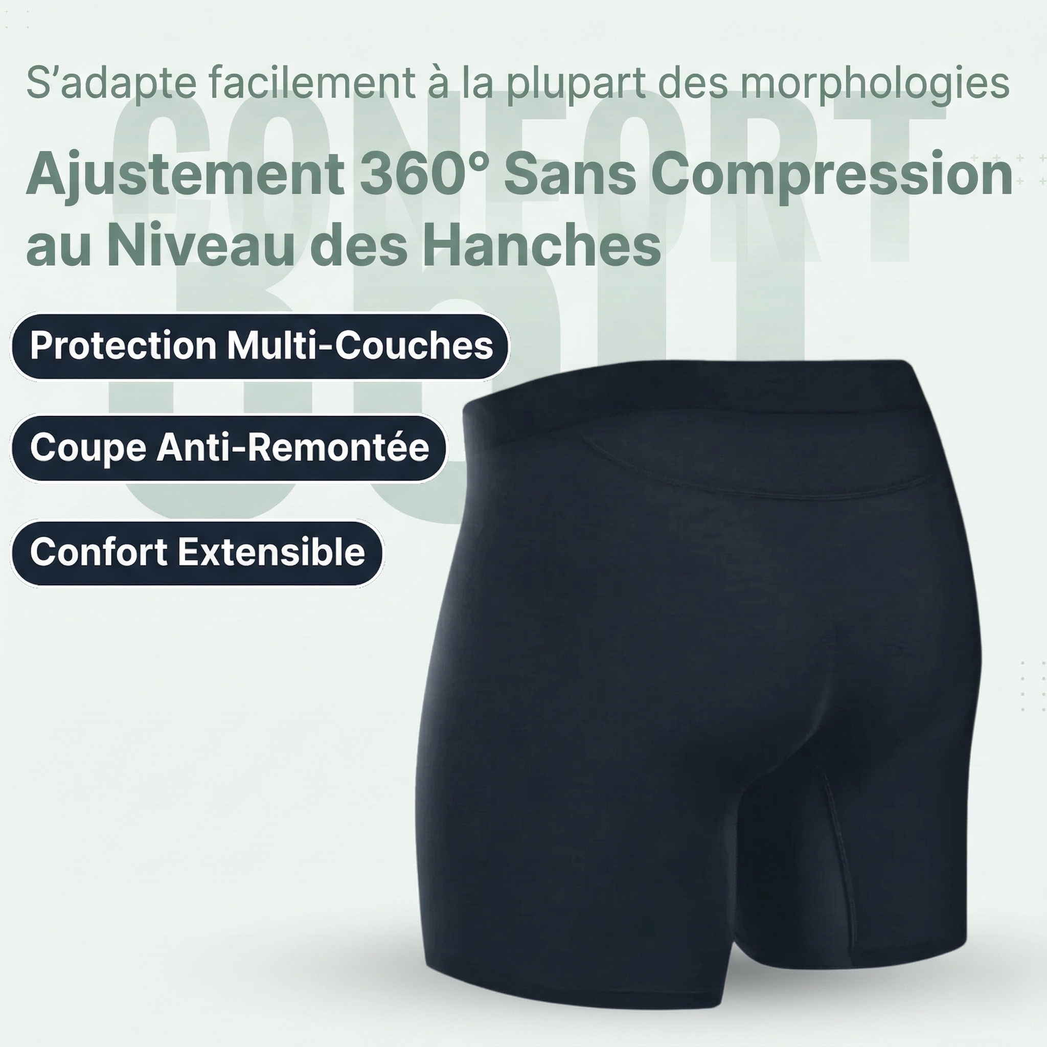Boxer Serenis™️ Sous-vêtement absorbant discret contre les fuites urinaires